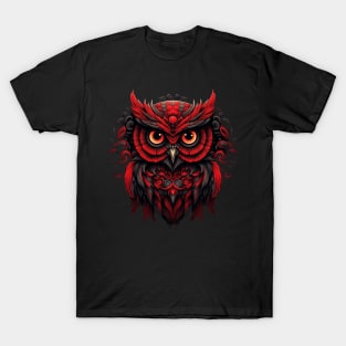 Beautiful Ornamental Red Owl T-Shirt